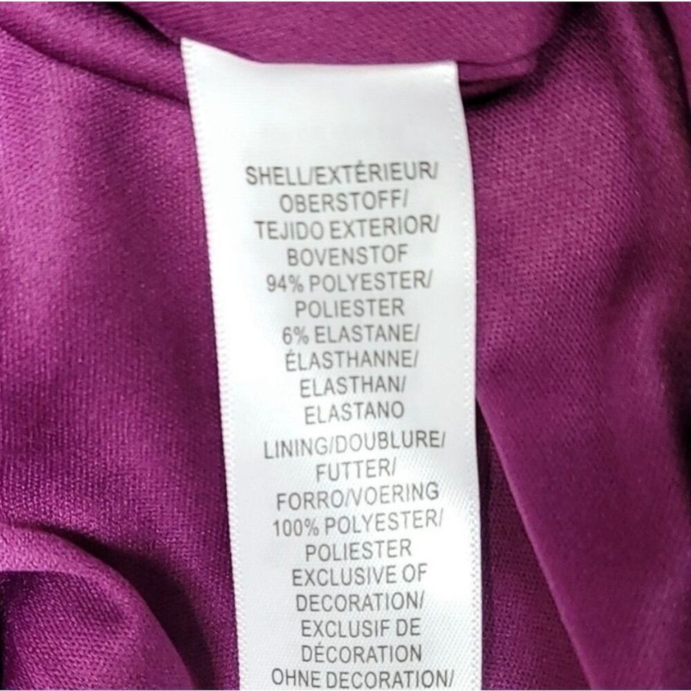 Adrianna Papell Size 6 Off Shoulder Trumpet Formal Gown Fuchsia Purple Pink NWT - Picture 13 of 16